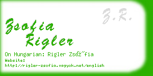 zsofia rigler business card